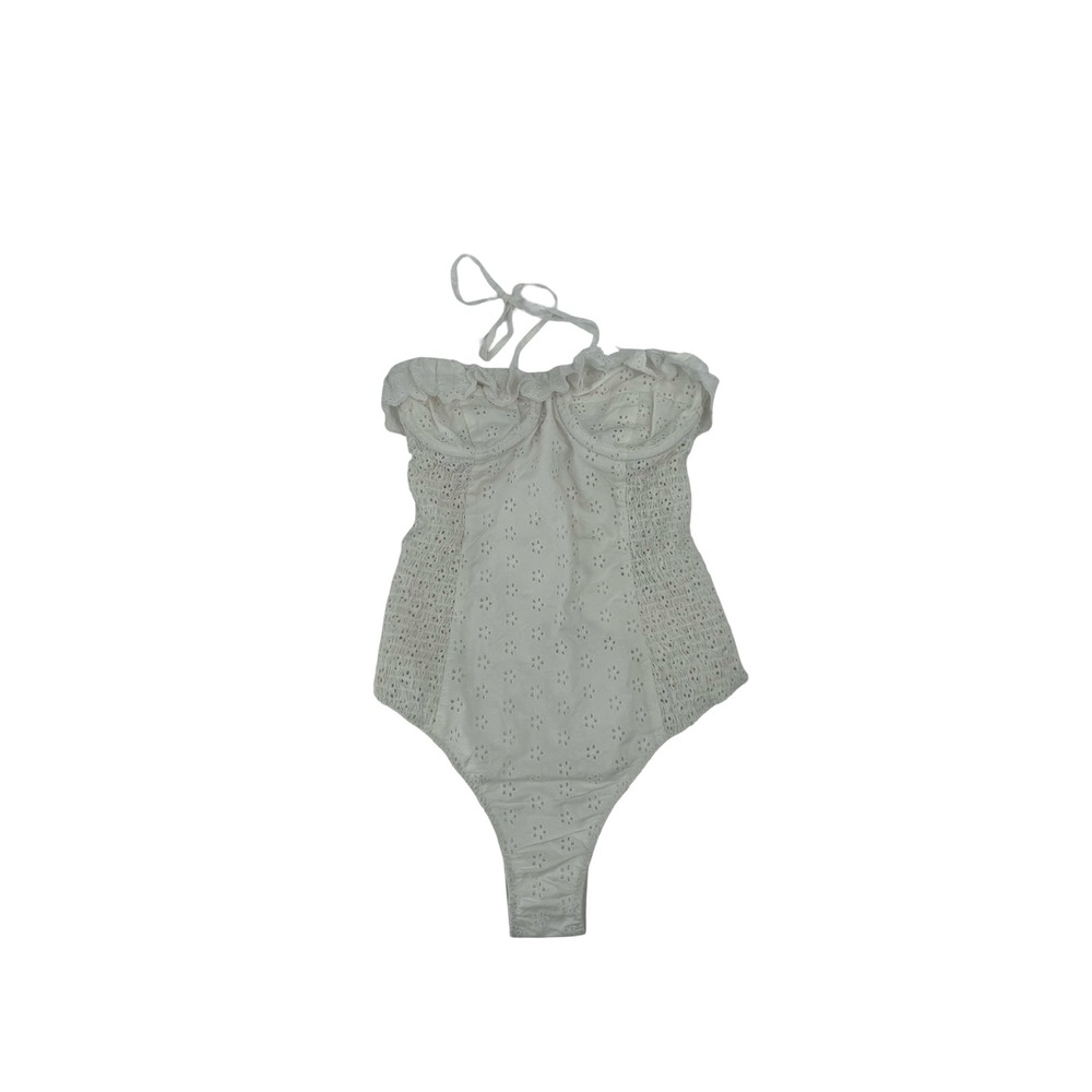 DÔEN One Piece Swimsuit Medium White Excellent